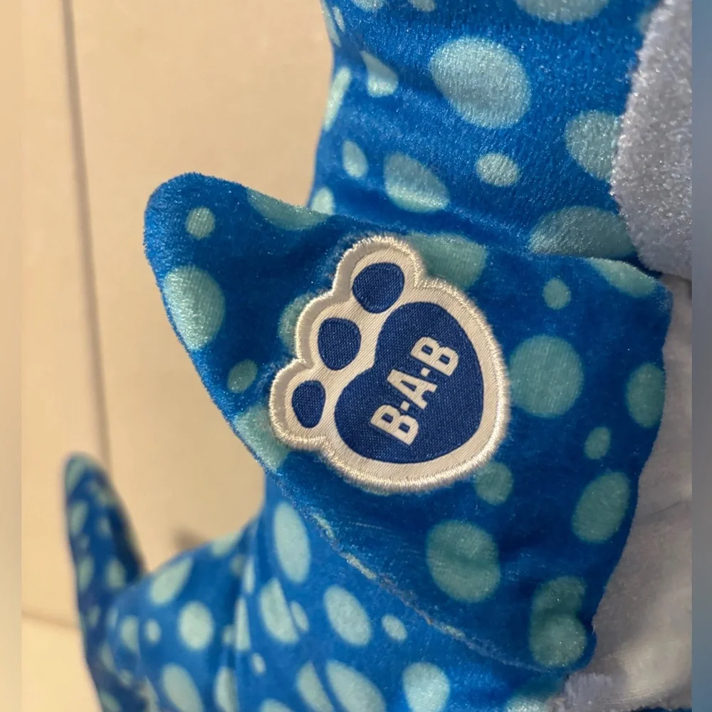 Build a Bear | Blue Polka Dot Shark Plush Toy